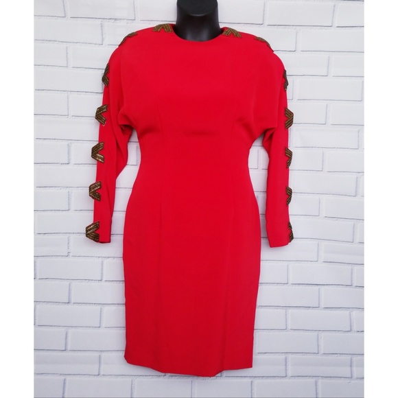 Luxe Crimson Dress - Picture 5 of 5